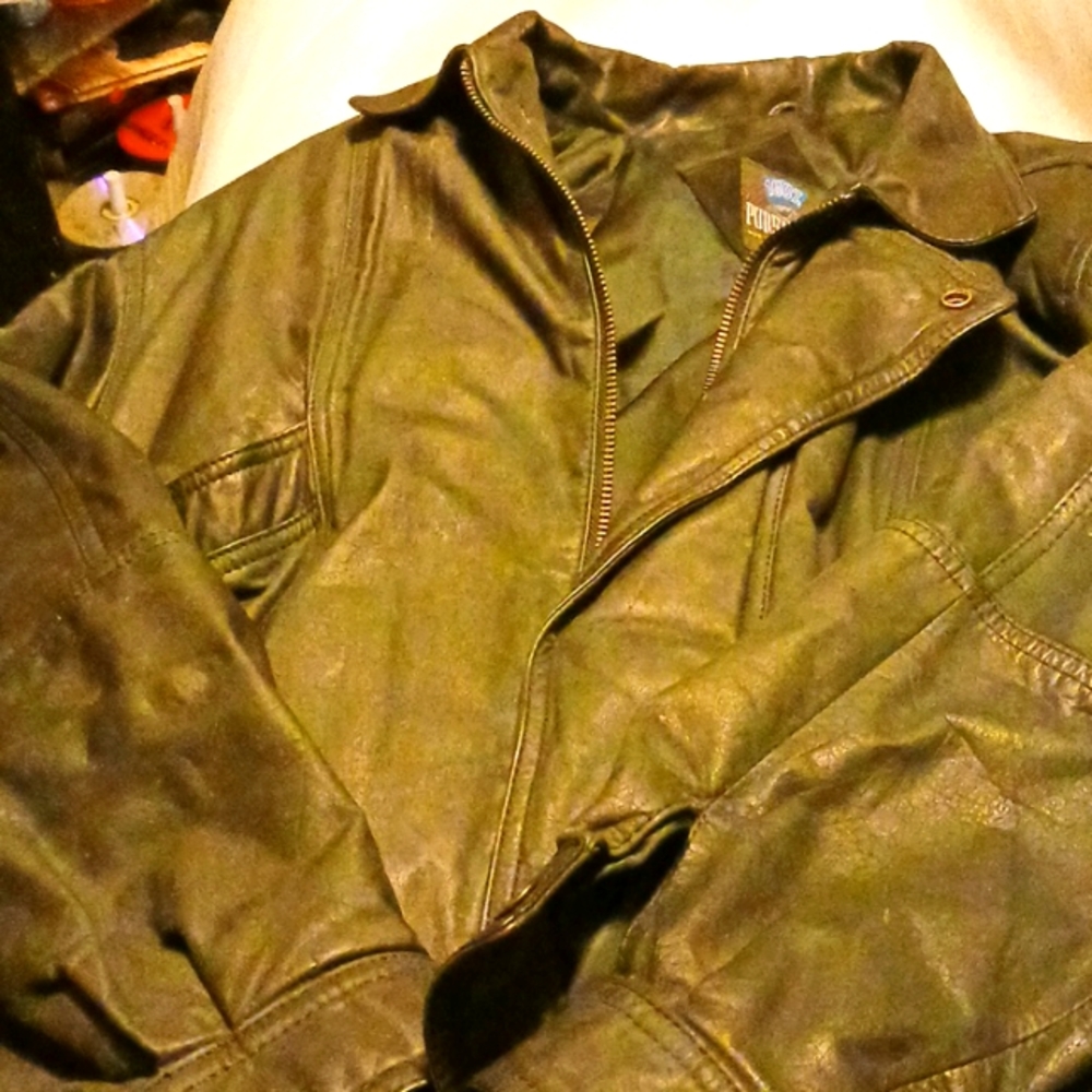 Men leather jacket size XL